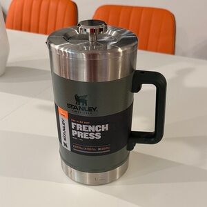 Stanley Green and Silver French Press